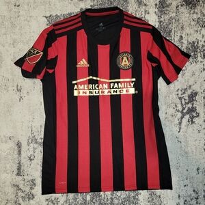 Adidas Men's Red and Black Soccer Jersey
